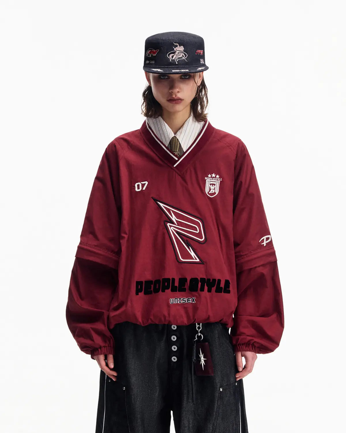 Peoplesense Embroidered Oversized Sweatshirt