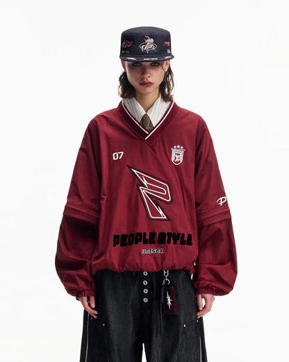 Peoplesense Embroidered Oversized Sweatshirt