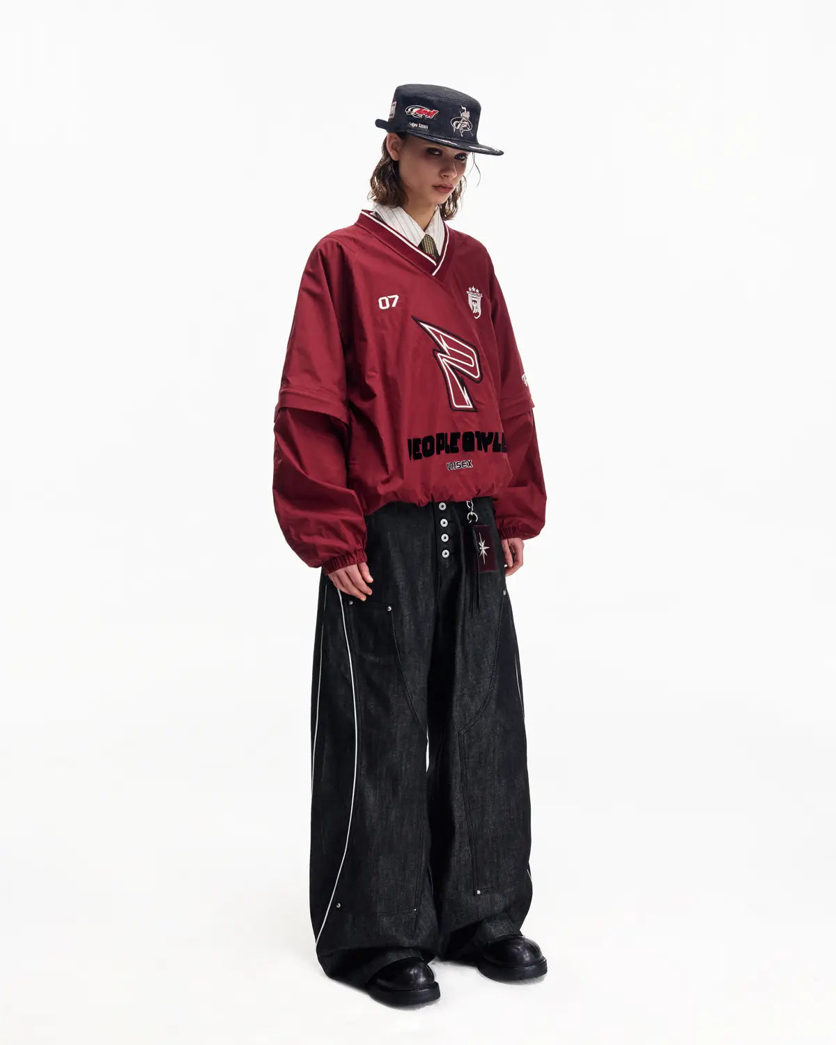 Peoplesense Embroidered Oversized Sweatshirt