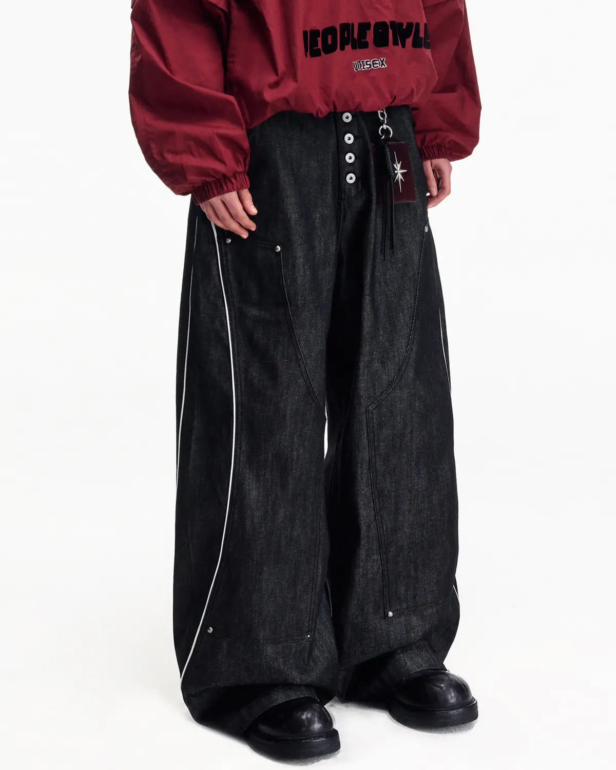 Peoplesense Red Selvedge Straight Raw Denim Jeans