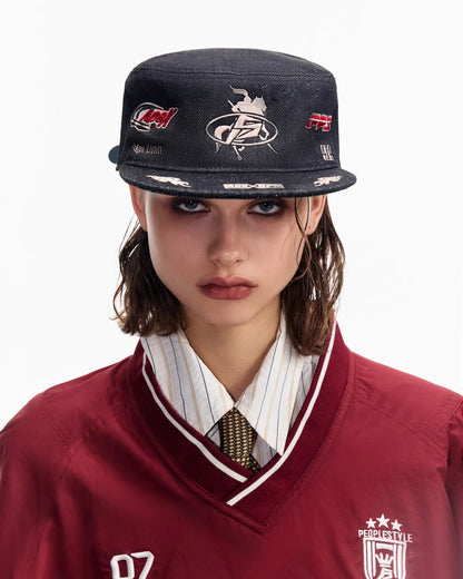 Peoplesense Vintage Raw Denim Flat-Top Cap