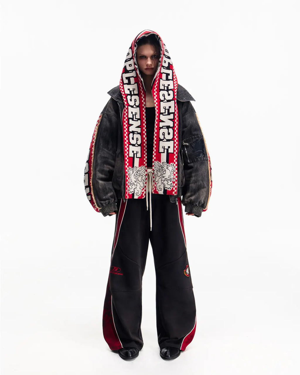 Peoplesense Racing Scarf Denim Jacket