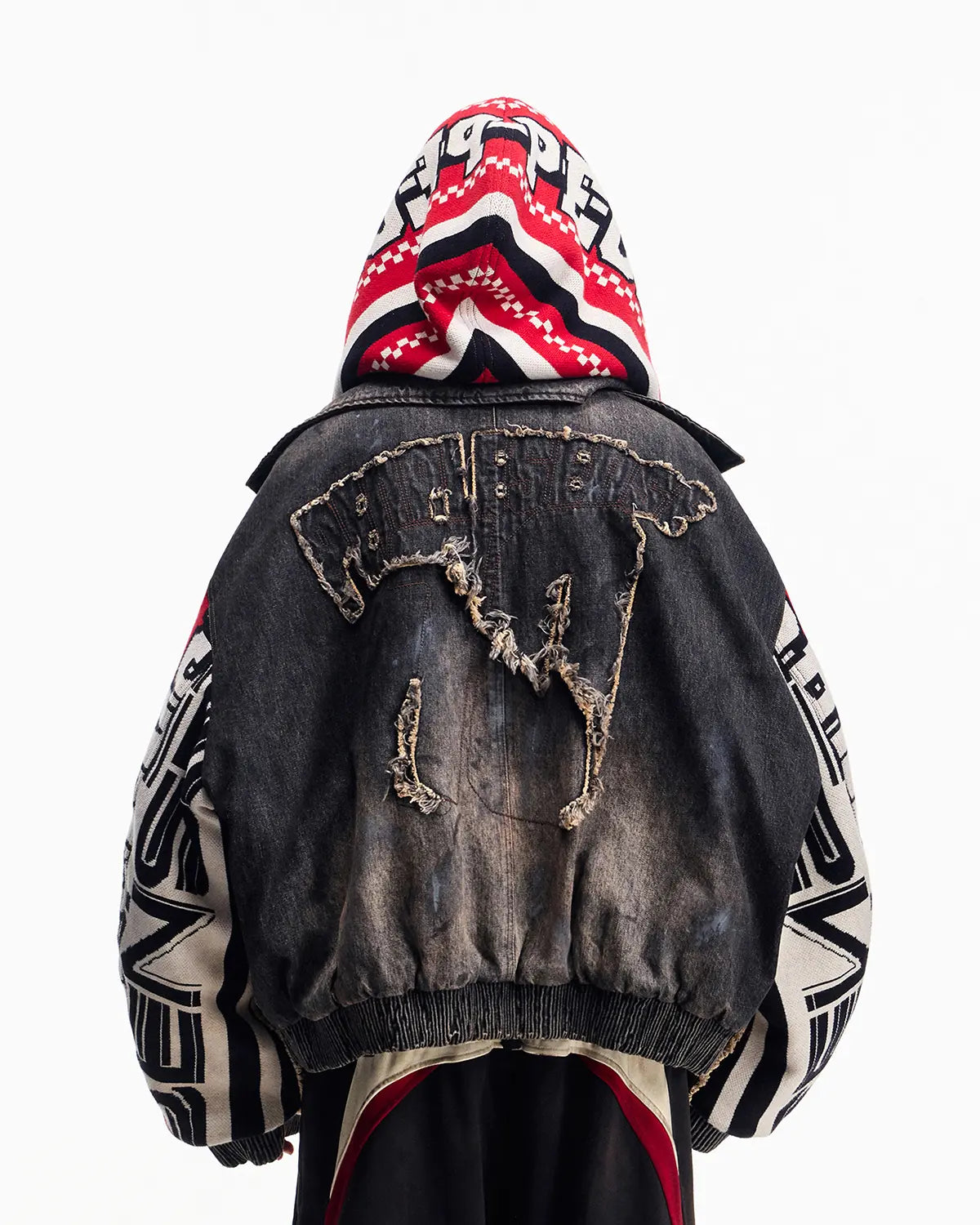 Peoplesense Racing Scarf Denim Jacket