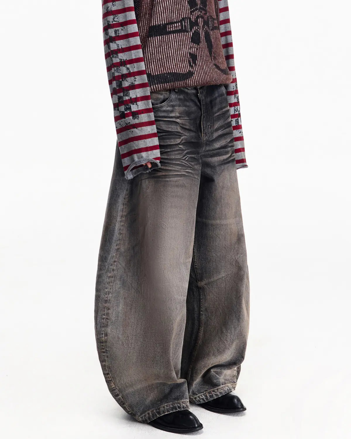 Peoplesense Washed Curved Jeans