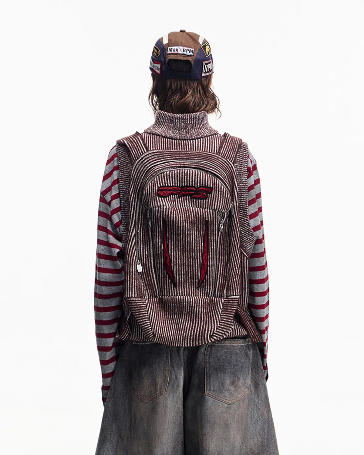 Peoplesense Vintage Washed Racing Knit Vest