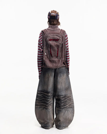 Peoplesense Vintage Washed Racing Knit Vest