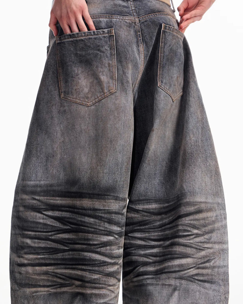 Peoplesense Washed Curved Jeans