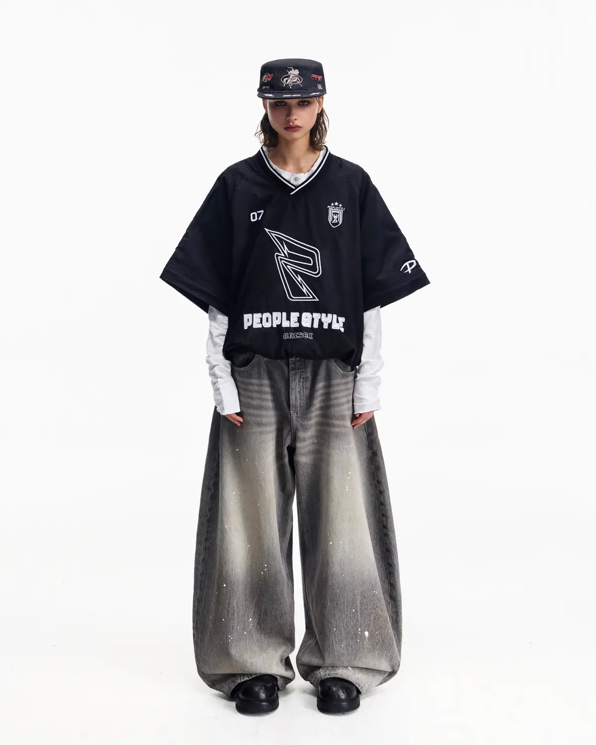 Peoplesense Embroidered Oversized Sweatshirt