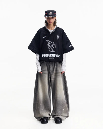 Peoplesense Embroidered Oversized Sweatshirt