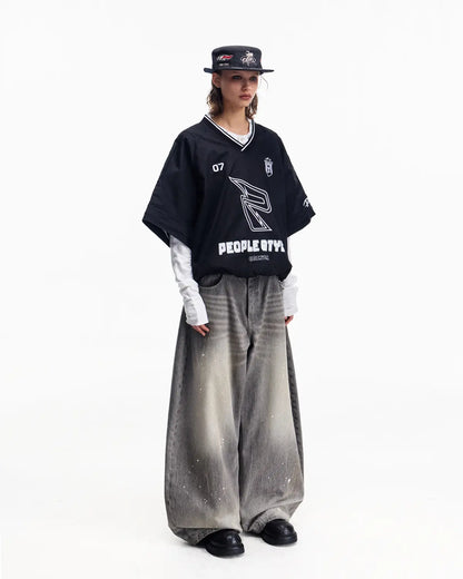 Peoplesense Embroidered Oversized Sweatshirt