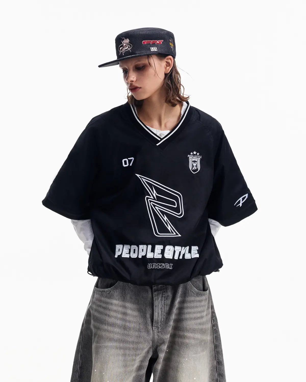 Peoplesense Embroidered Oversized Sweatshirt