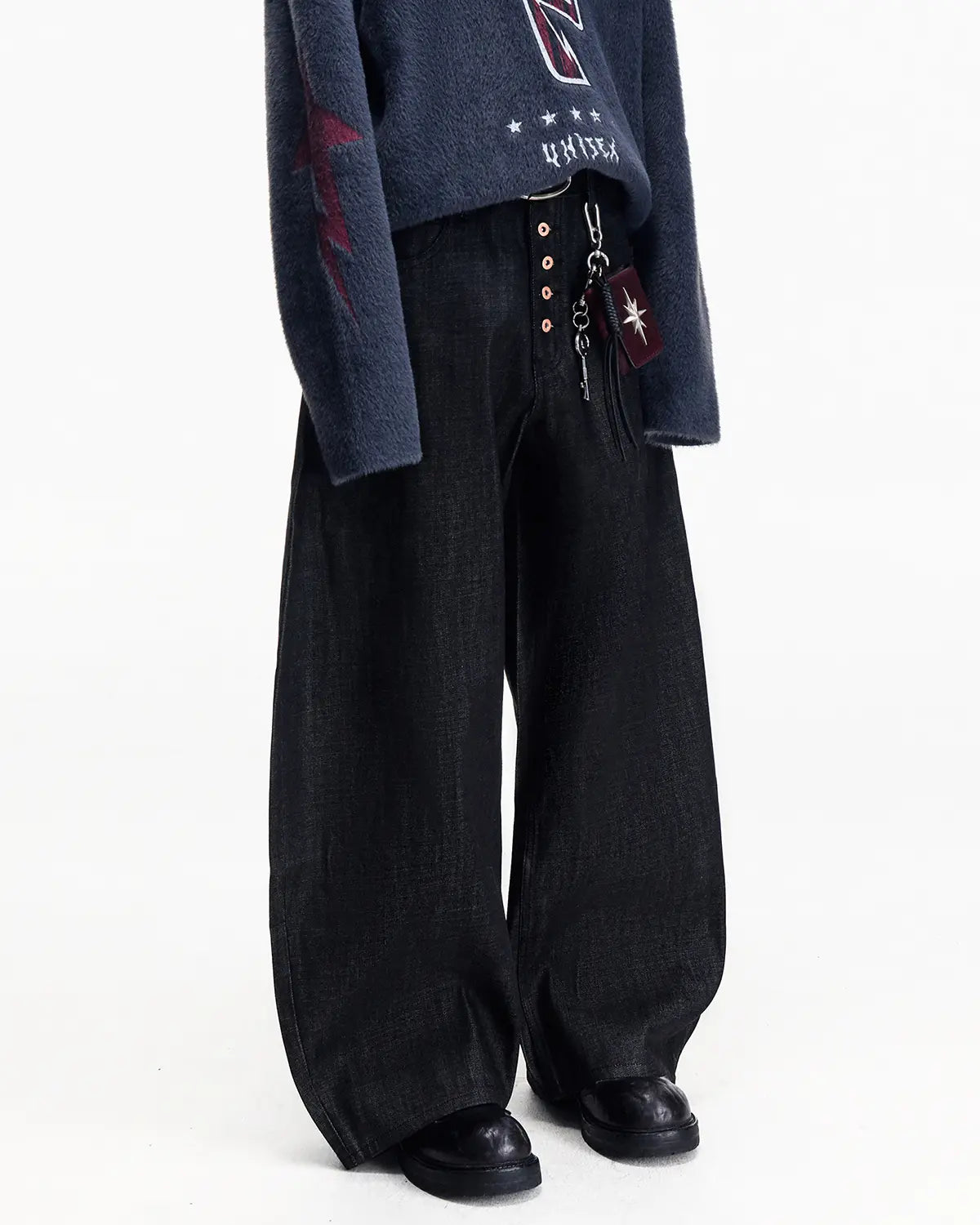 PEOPLESTYLE peoplesense デニム　ジーンズ　jeans 黒 Peoplesense Black Raw Denim Jeans with Button Fly – peoplesense