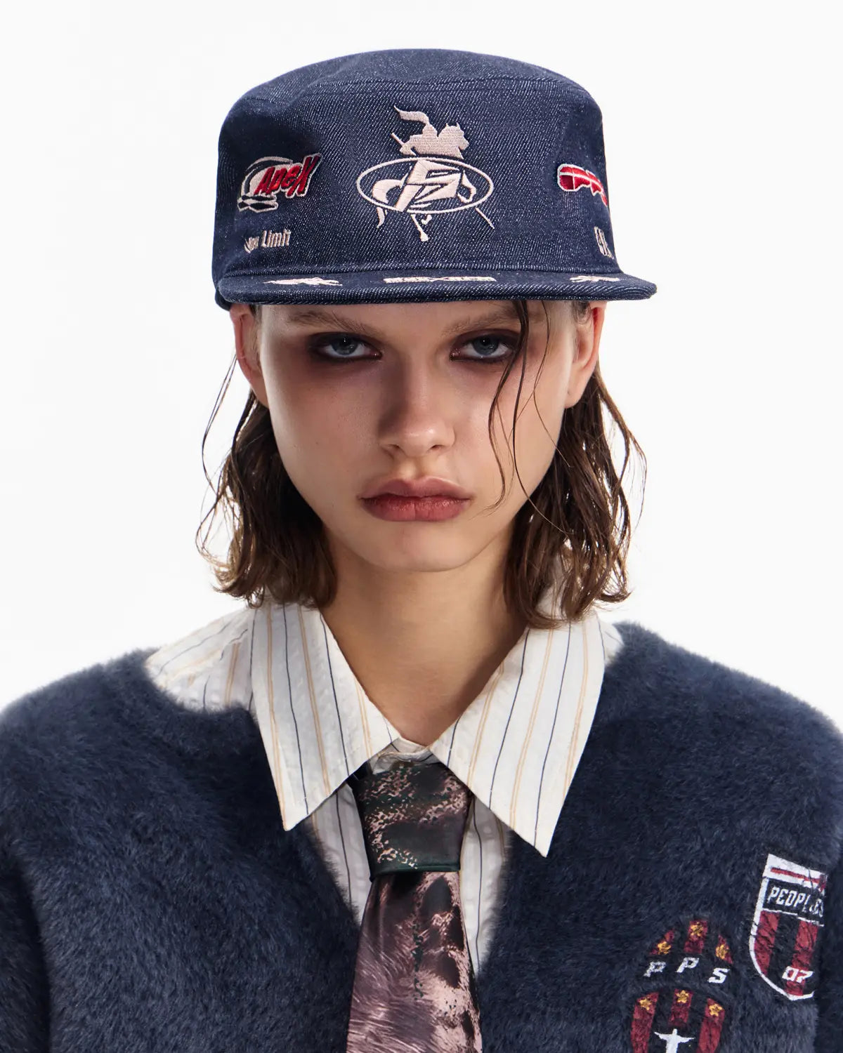 Peoplesense Vintage Raw Denim Flat-Top Cap