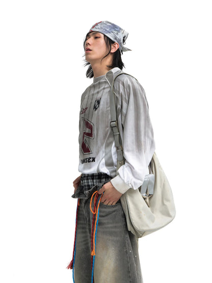 Peoplesense Tie-Dye Blokecore Style Racing Sweatshirt