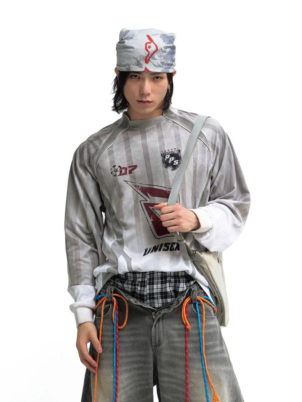 Peoplesense Tie-Dye Blokecore Style Racing Sweatshirt