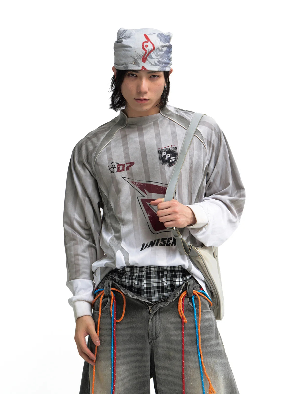 Peoplesense Tie-Dye Blokecore Style Racing Sweatshirt