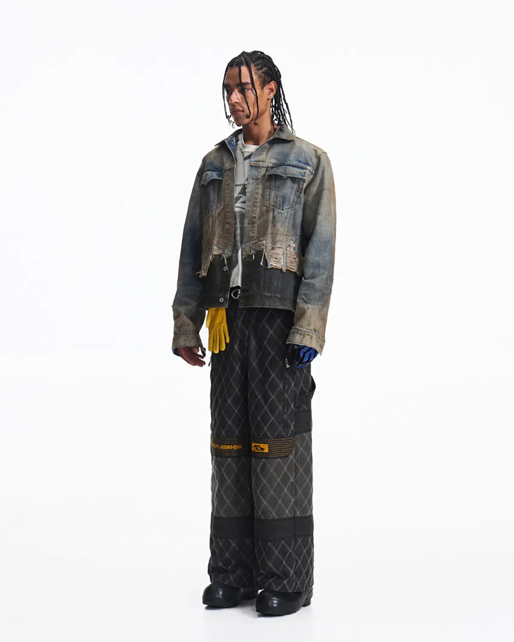 Peoplesense Distressed Contrast Wash Denim Jacket