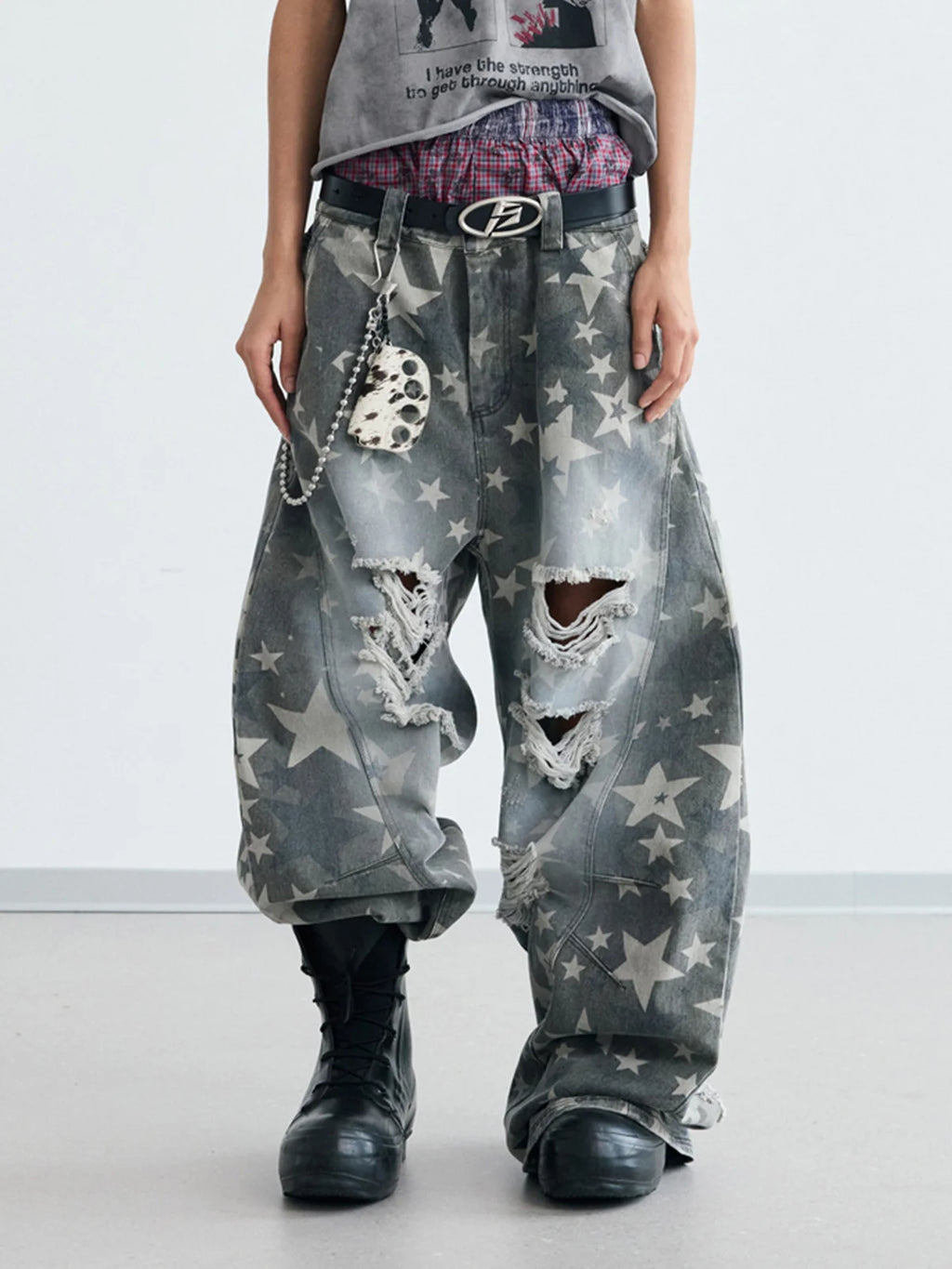 Peoplesense Star Distressed Curve Jeans