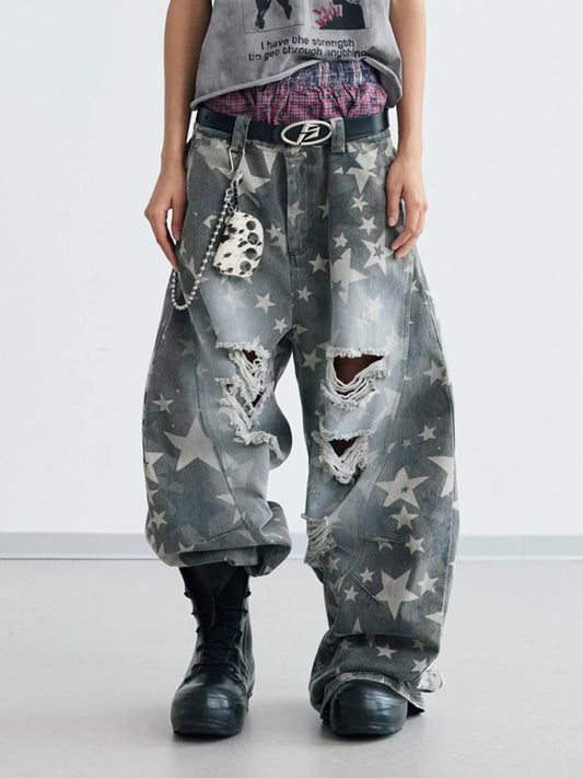 Peoplesense Star Distressed Curve Jeans