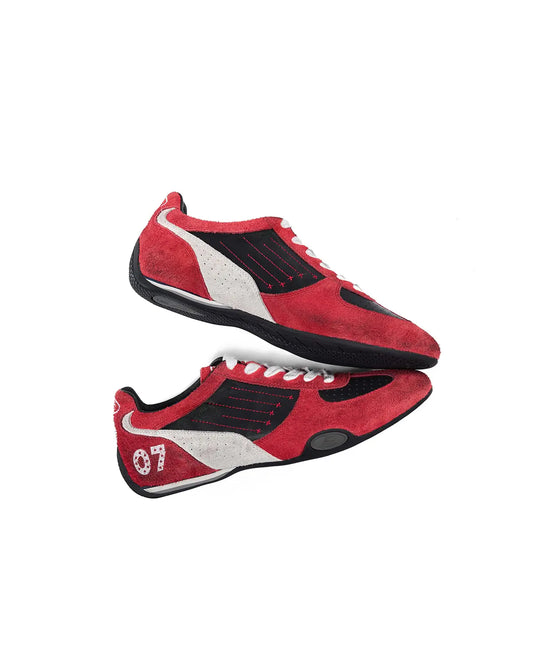 Peoplesense 07 Racer Suede Retro Trainer Red