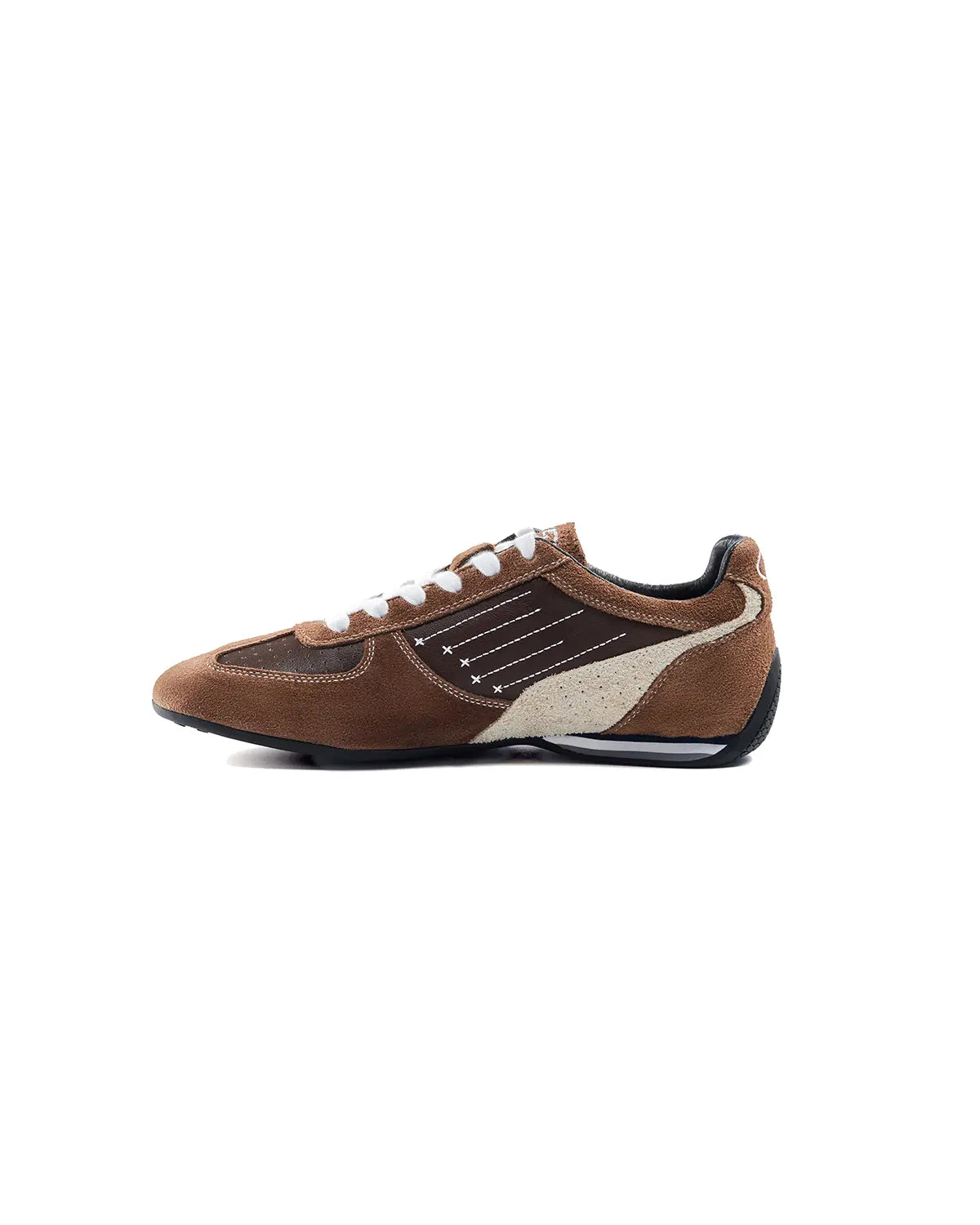 Peoplesense 07 Racer Suede Retro Trainer Brown