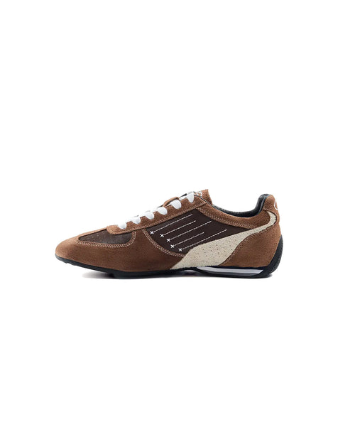 Peoplesense 07 Racer Suede Retro Trainer Brown