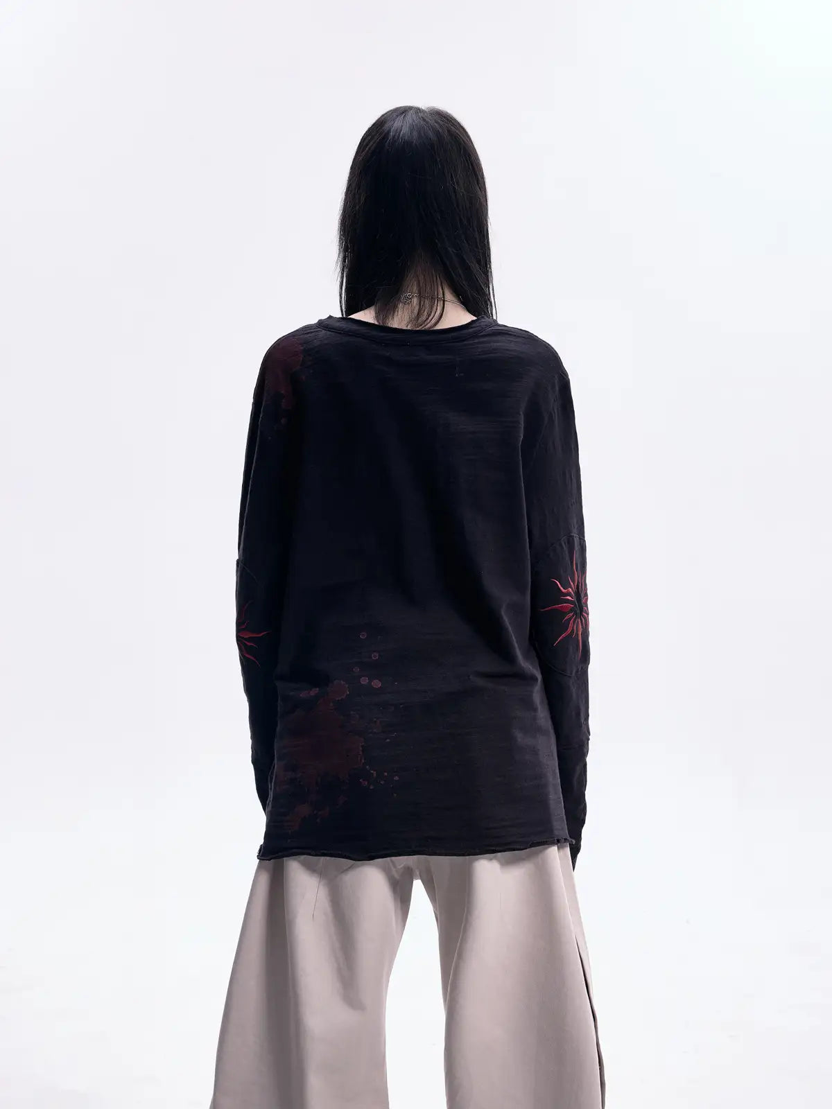 Peoplesense Embroidered Henley Sleeve T-Shirt