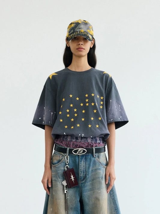 Peoplesense Vintage Wash Splatter Logo Tee