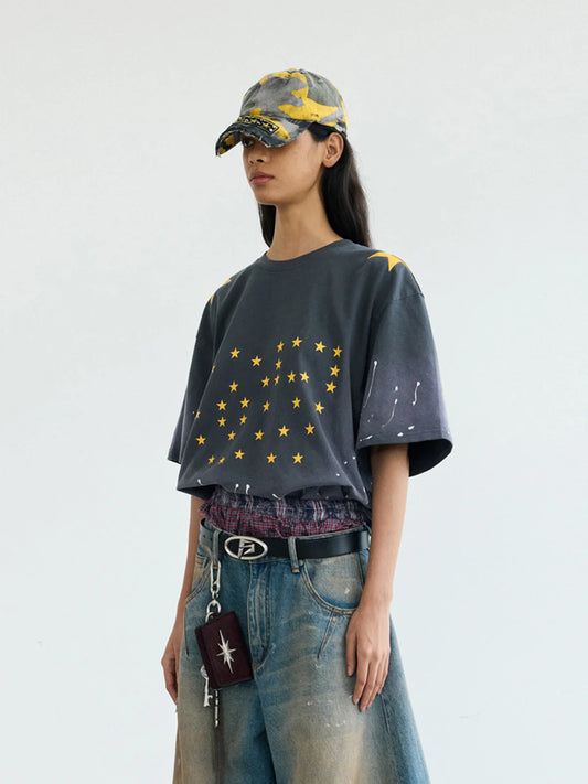 Peoplesense Vintage Wash Splatter Logo Tee