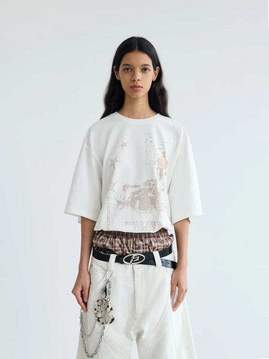 Peoplesense Plush Splatter Print Tee