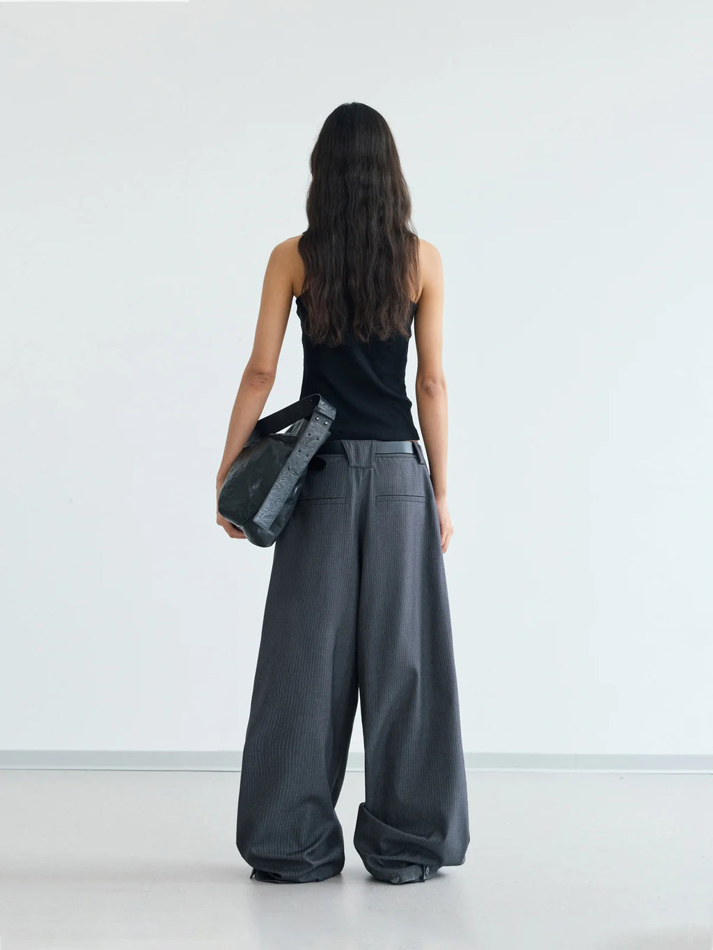Peoplesense Pinstripe Pleated Trousers