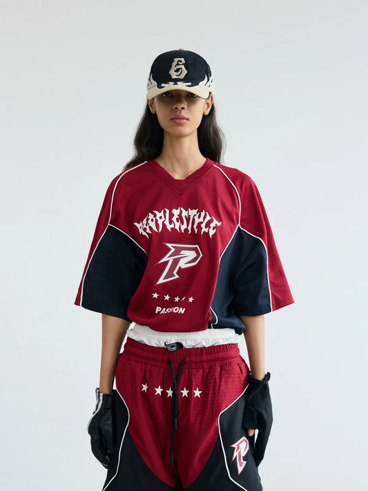 Peoplesense Deconstructed Contrasting Colors Jersey Tee