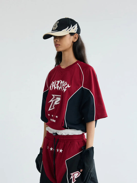 Peoplesense Deconstructed Contrasting Colors Jersey Tee