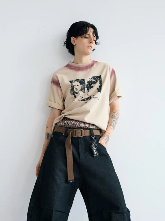 Peoplesense ‘Millions of you‘ Vintage Hand spray-painted T-shirt