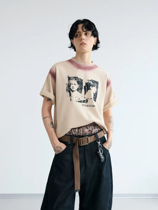 Peoplesense ‘Millions of you‘ Vintage Hand spray-painted T-shirt