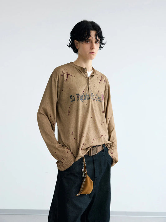 Peoplesense Worn Splatter Henley