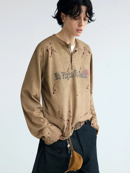 Peoplesense Worn Splatter Henley