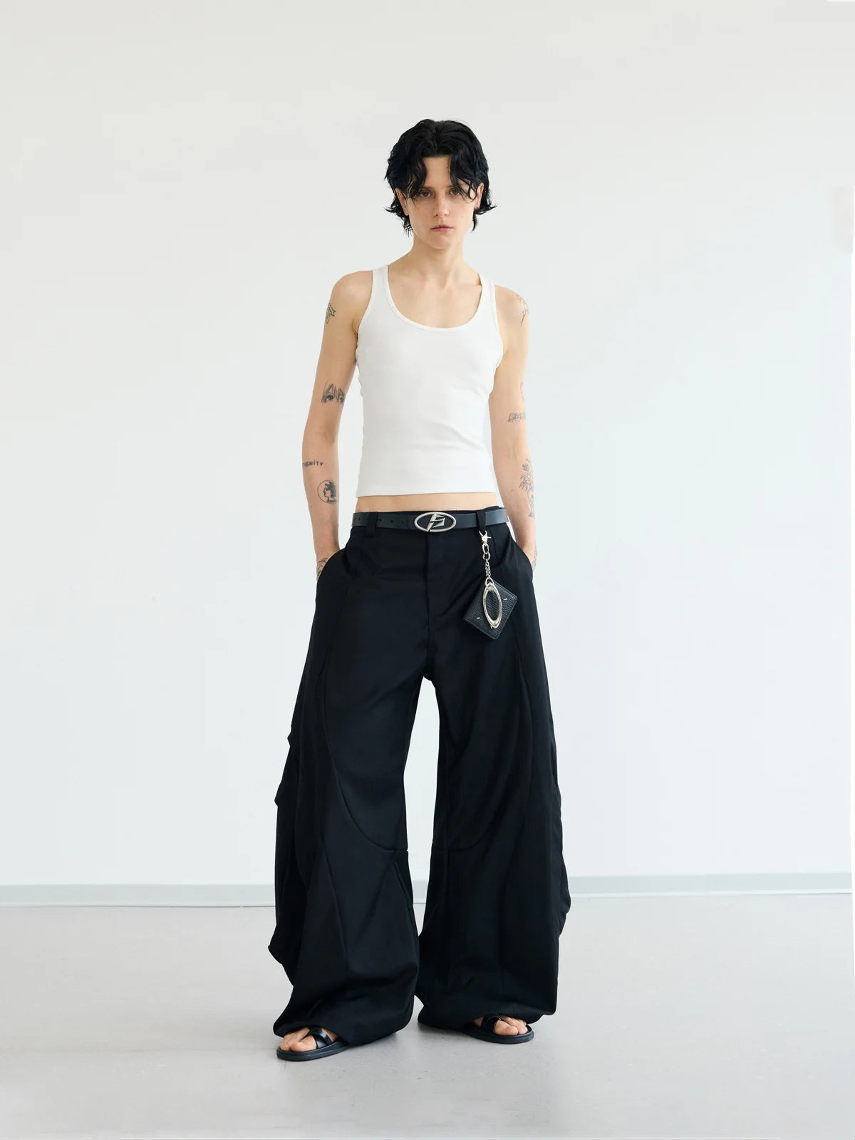 Peoplesense Black 3D Cutting Trousers
