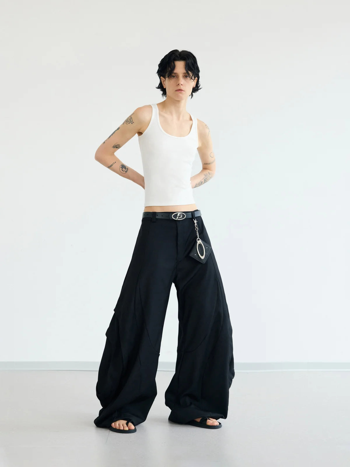 Peoplesense Black 3D Cutting Trousers