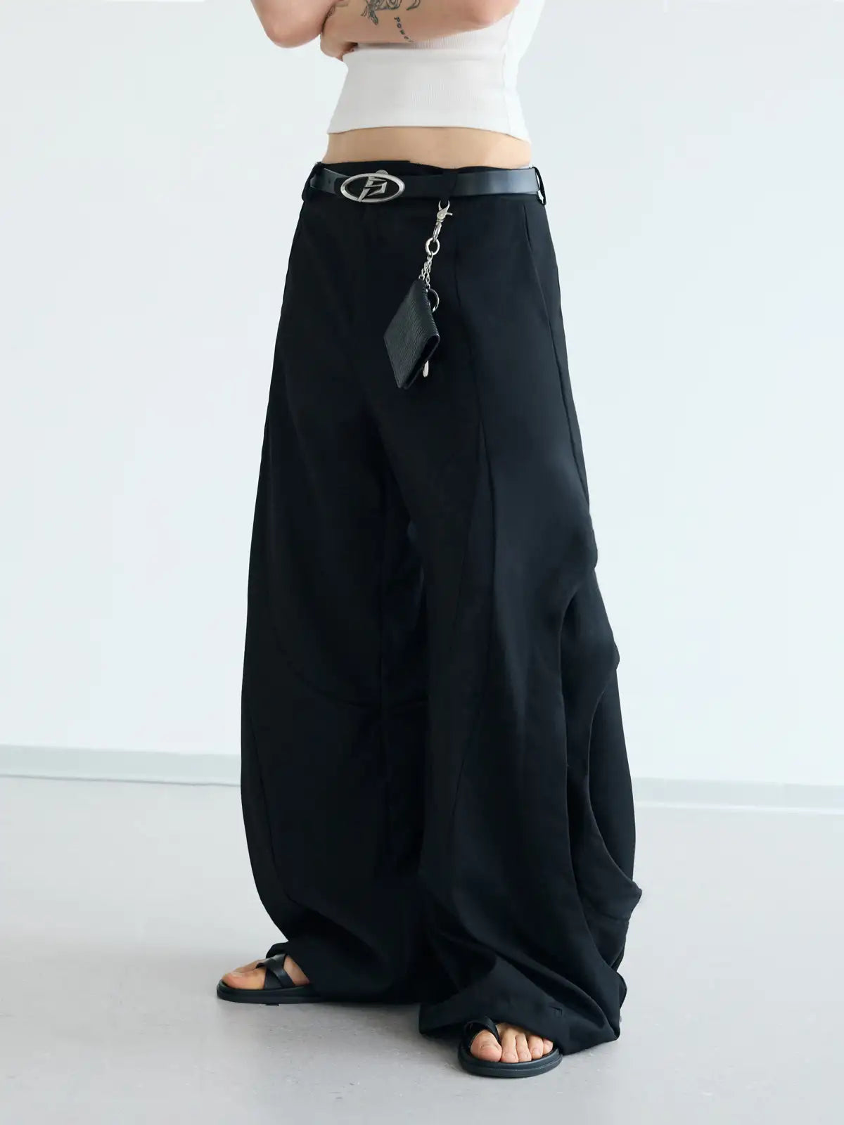 Peoplesense Black 3D Cutting Trousers