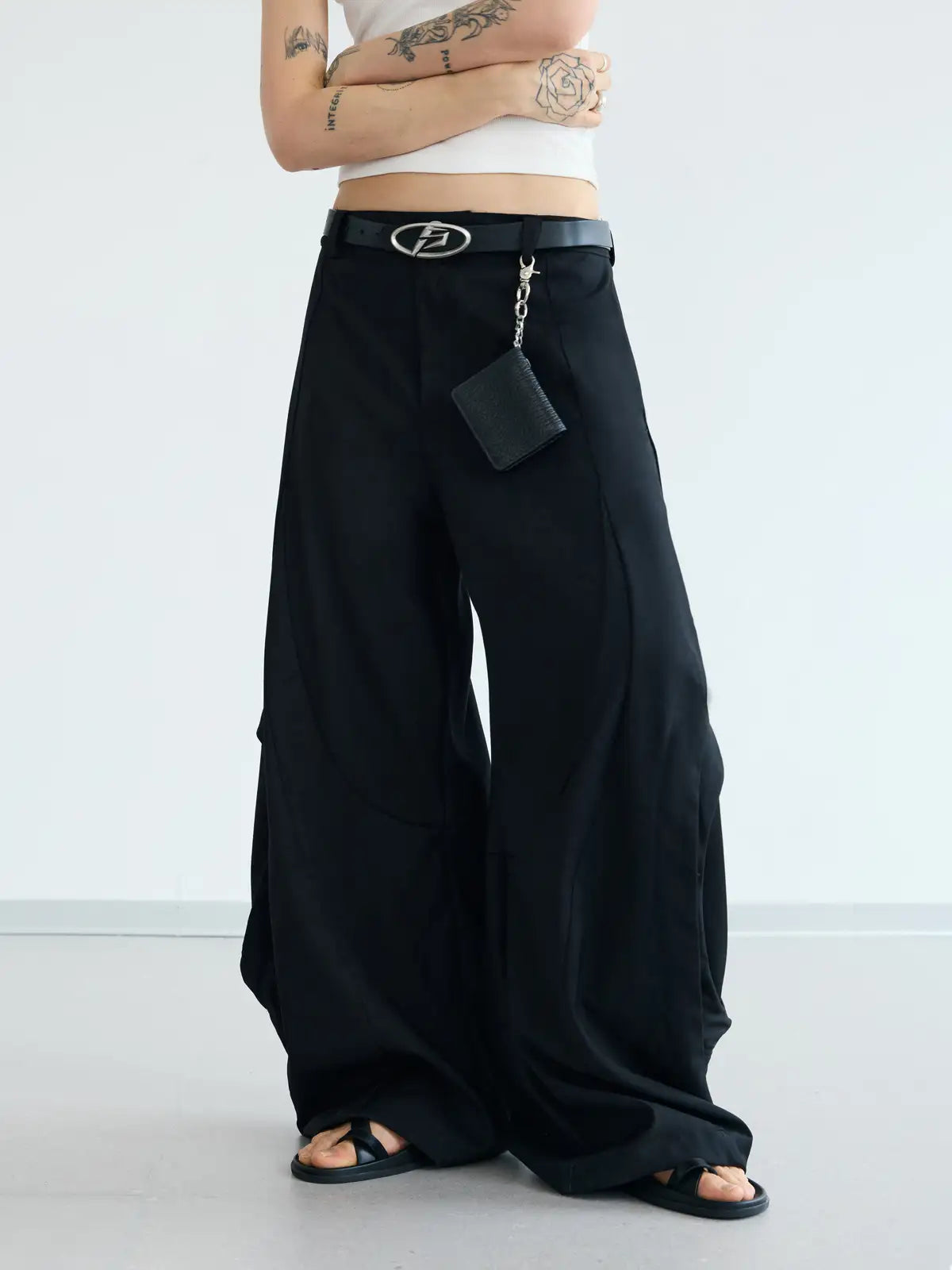 Peoplesense Black 3D Cutting Trousers