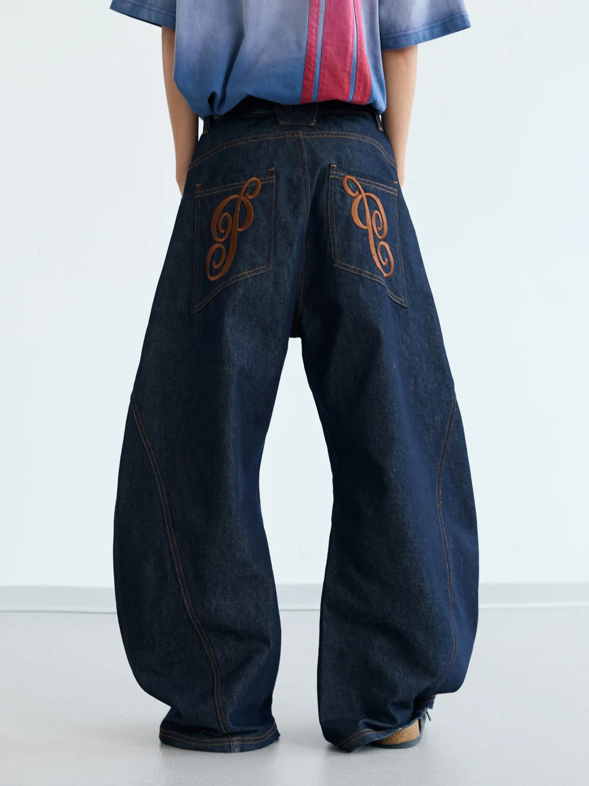 Peoplesense Raw Denim Deconstructed Curved Leg Jeans – peoplesense