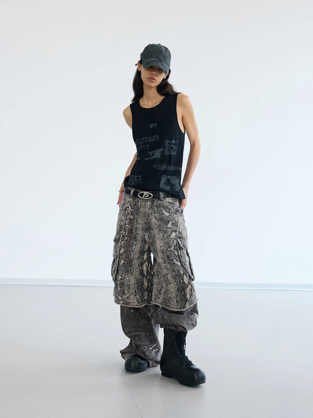 Peoplesense Paint Splash Baggy Cargo Pant