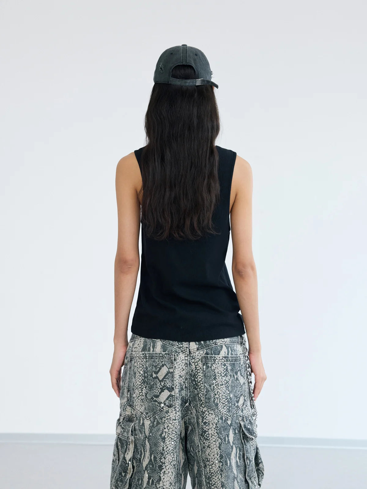 Peoplesense Vintage Printed Knit Soft Tank Top