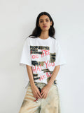 Peoplesense Graffiti Print Lettering T-Shirt