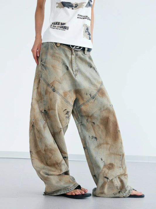Peoplesense Mud Dye Oversized Scimitar Pants