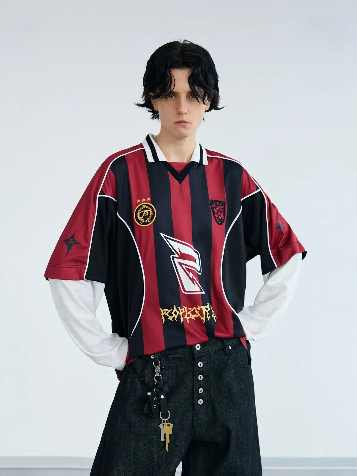 Peoplesense Fake Two Piece Racing Sweatshirt（Limited）