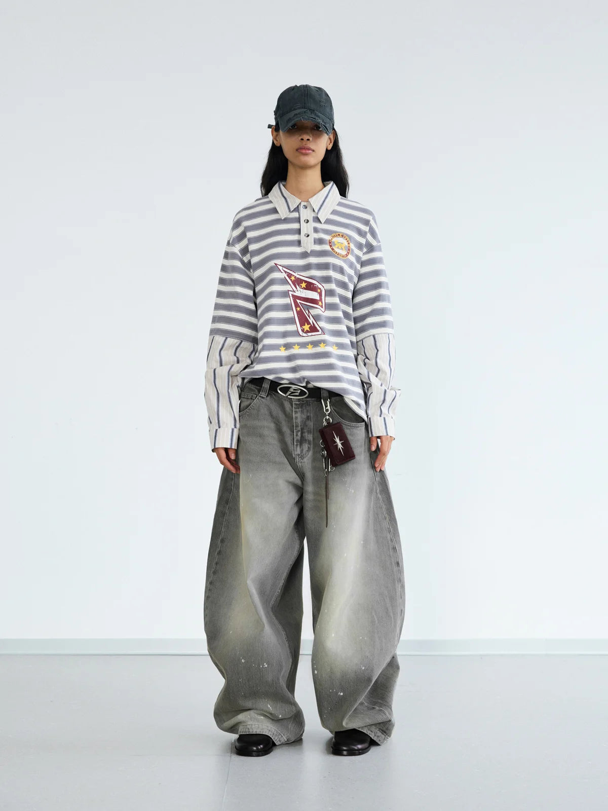 Peoplesense Striped Long-Sleeved Polo