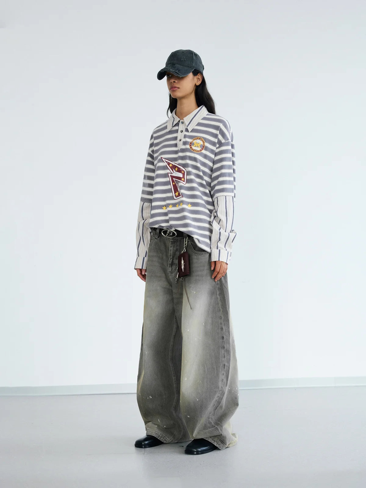 Peoplesense Striped Long-Sleeved Polo