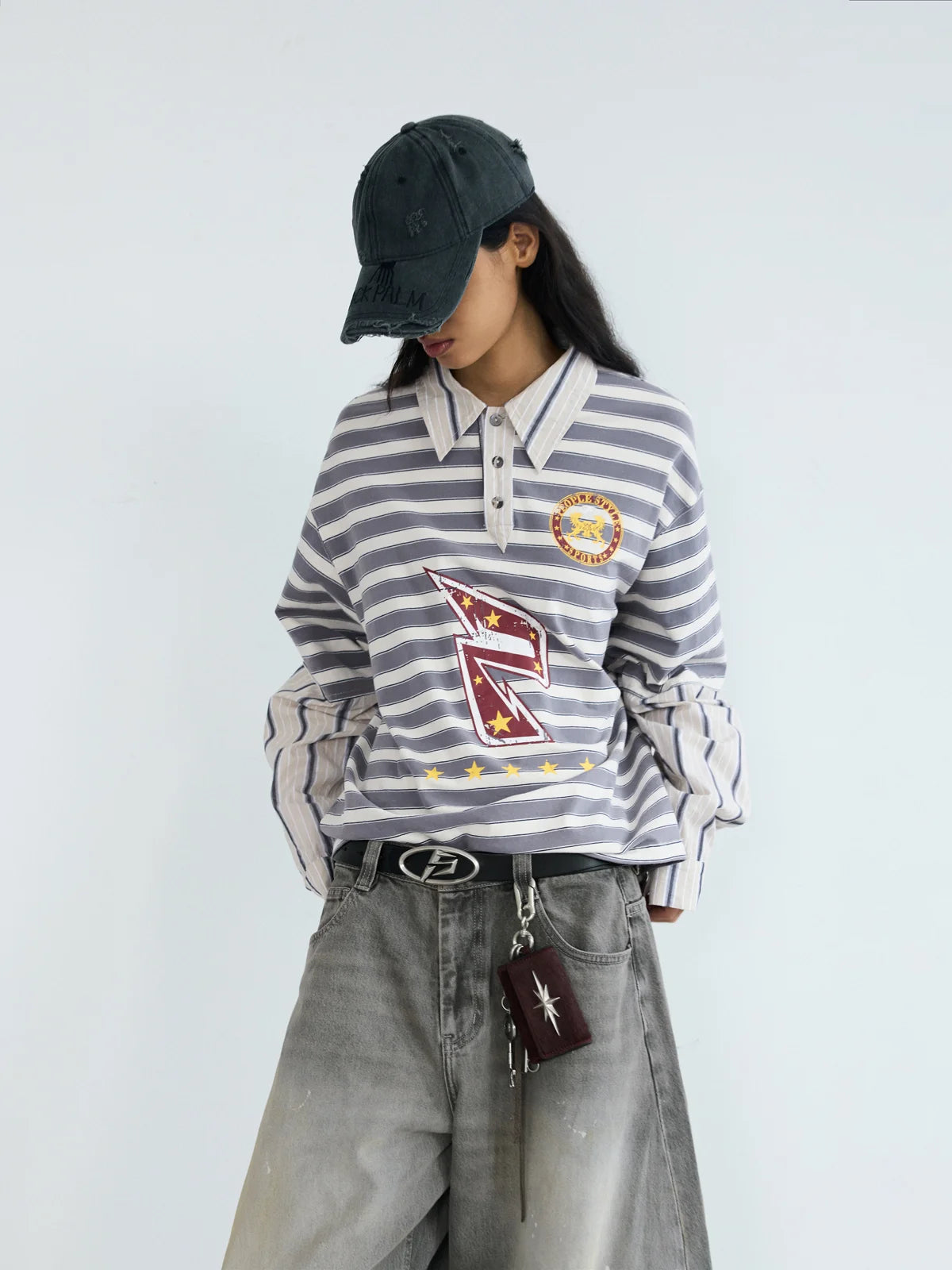 Peoplesense Striped Long-Sleeved Polo